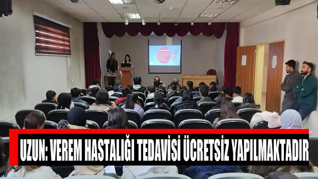 Dr. Merve Nur Uzun: Verem hastalığı tedavisi ücretsiz yapılmaktadır