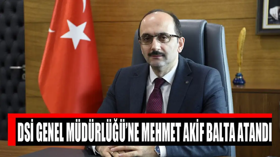 DSİ Genel Müdürlüğü'ne Mehmet Akif Balta atandı