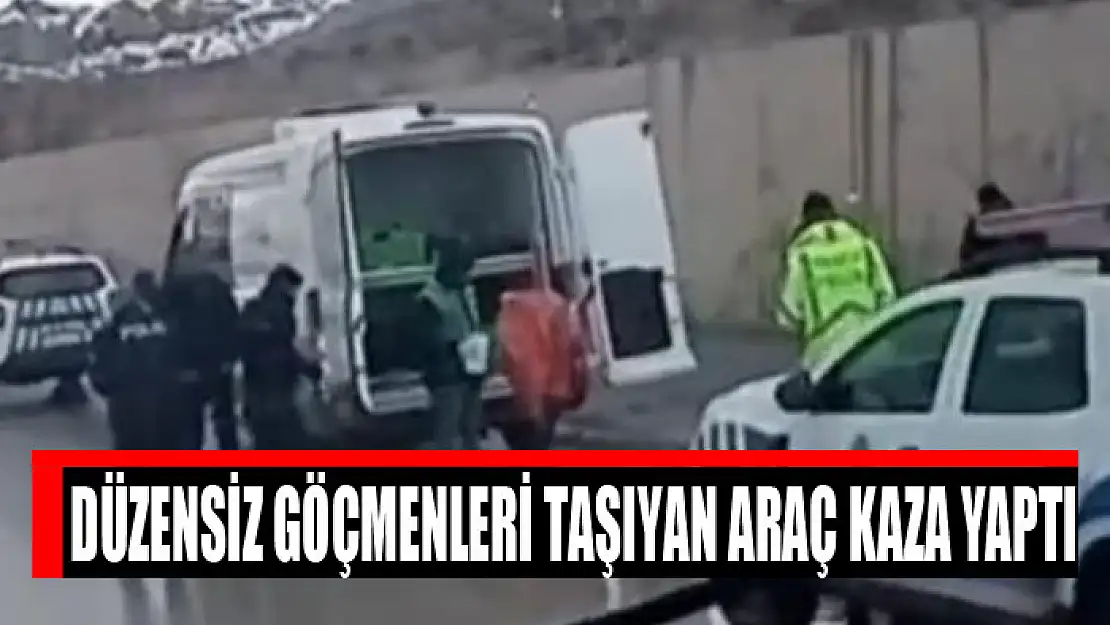 Düzensiz göçmenleri taşıyan araç kaza yaptı: 2 ölü, 6 yaralı