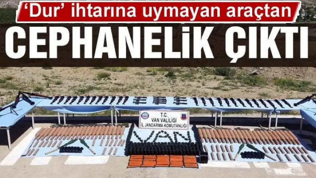 'Dur' ihtarına uymayan araçtan cephanelik çıktı