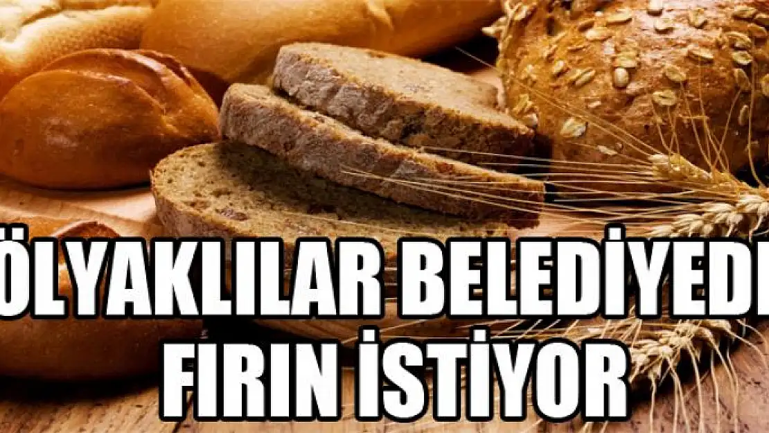 ÇÖLYAKLILAR BELEDİYEDEN FIRIN İSTİYOR