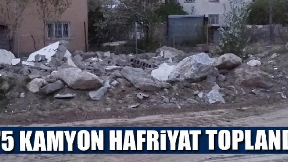 Akköprü'de 275 kamyon hafriyat toplandı