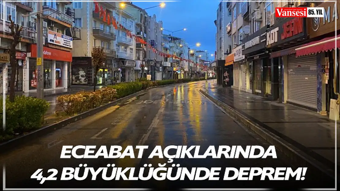 Eceabat açıklarında 4,2 büyüklüğünde deprem!