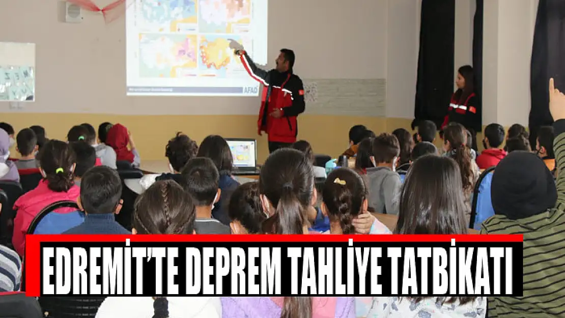 Edremit Belediyesinden deprem tahliye tatbikatı