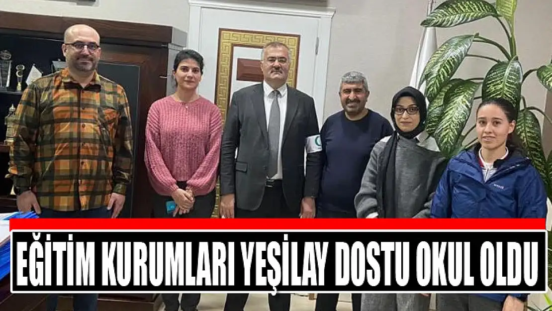 Eğitim kurumları Yeşilay Dostu Okul oldu