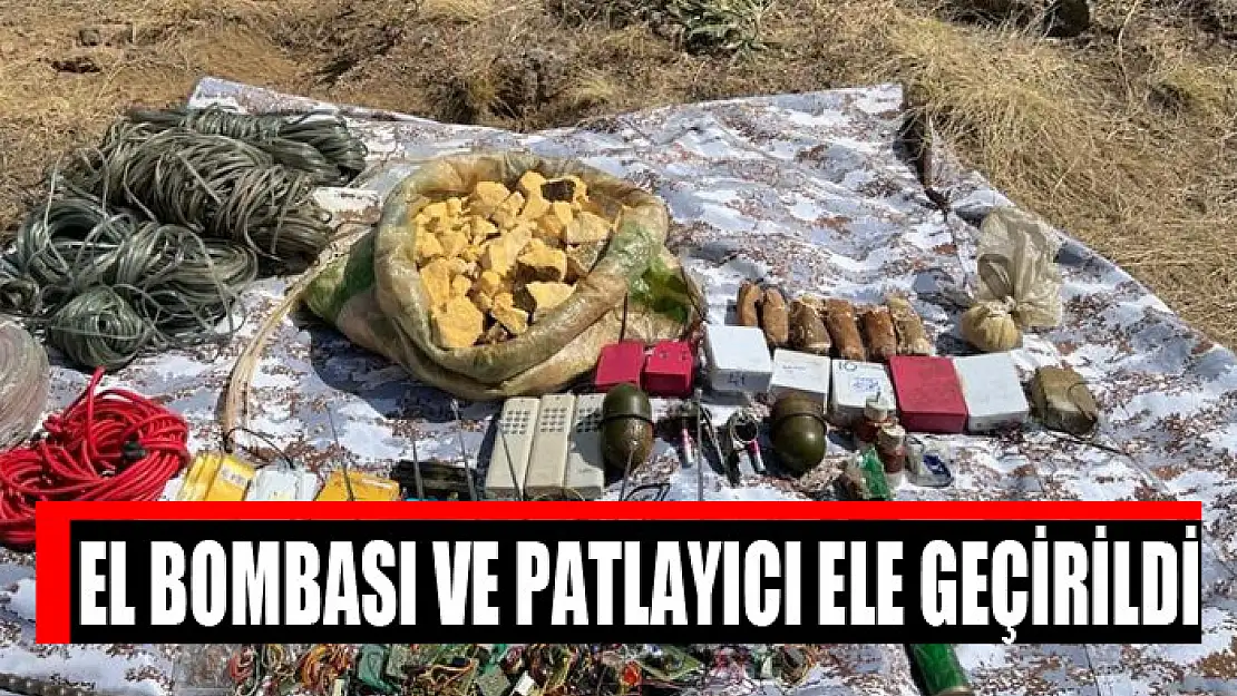 El bombası ve patlayıcı ele geçirildi