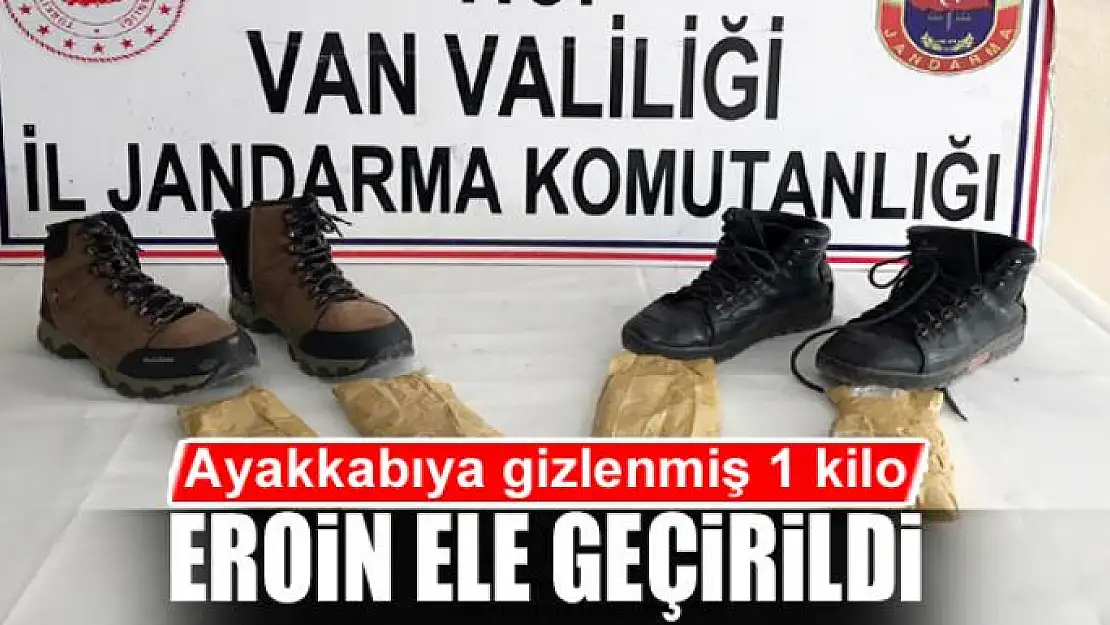 Gürpınar'da ayakkabıya gizlenmiş 1 kilo eroin ele geçirildi