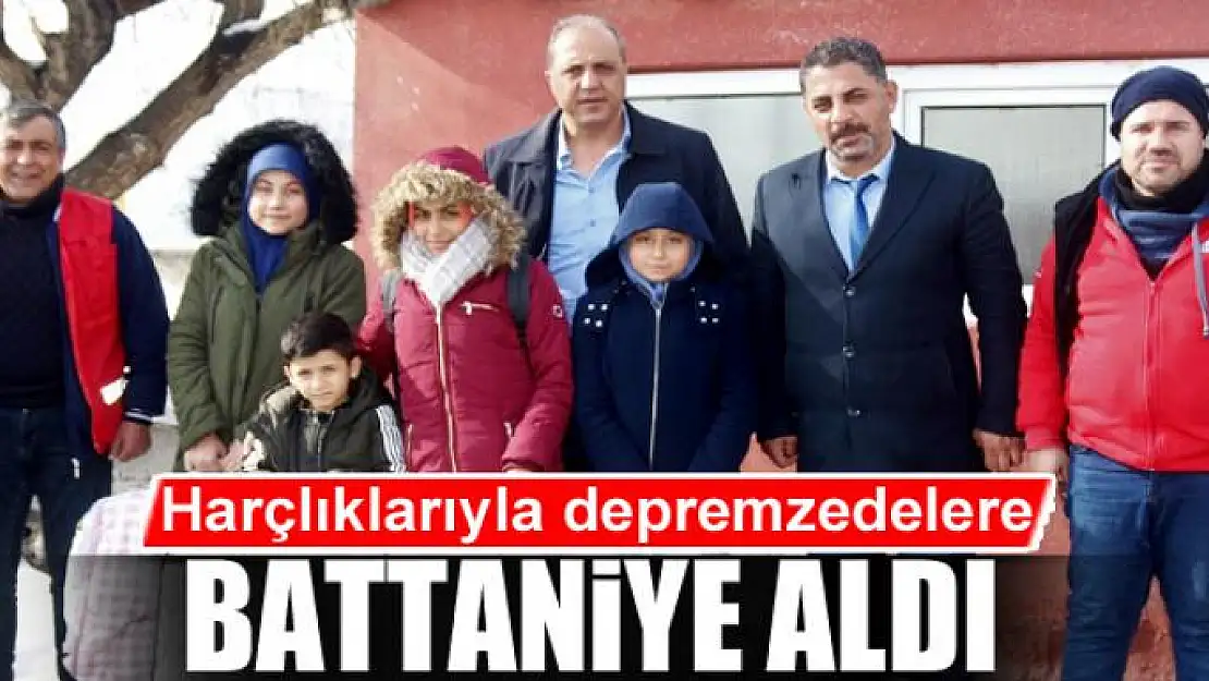 Harçlıklarıyla depremzedeler için battaniye aldı