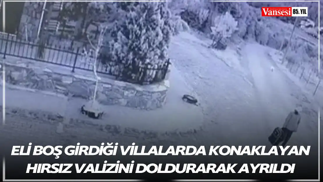 Eli boş girdiği villalarda konaklayan hırsız valizini doldurarak ayrıldı