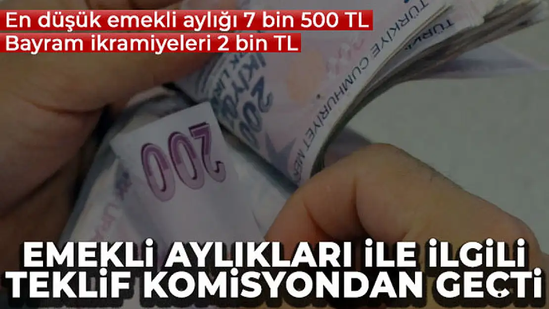 Emekli aylıkları ile ilgili teklif Plan ve Bütçe Komisyonu'ndan geçti