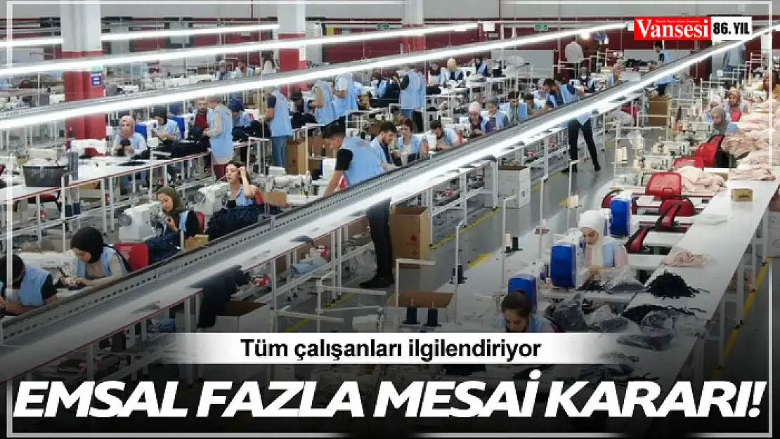 Emsal fazla mesai kararı