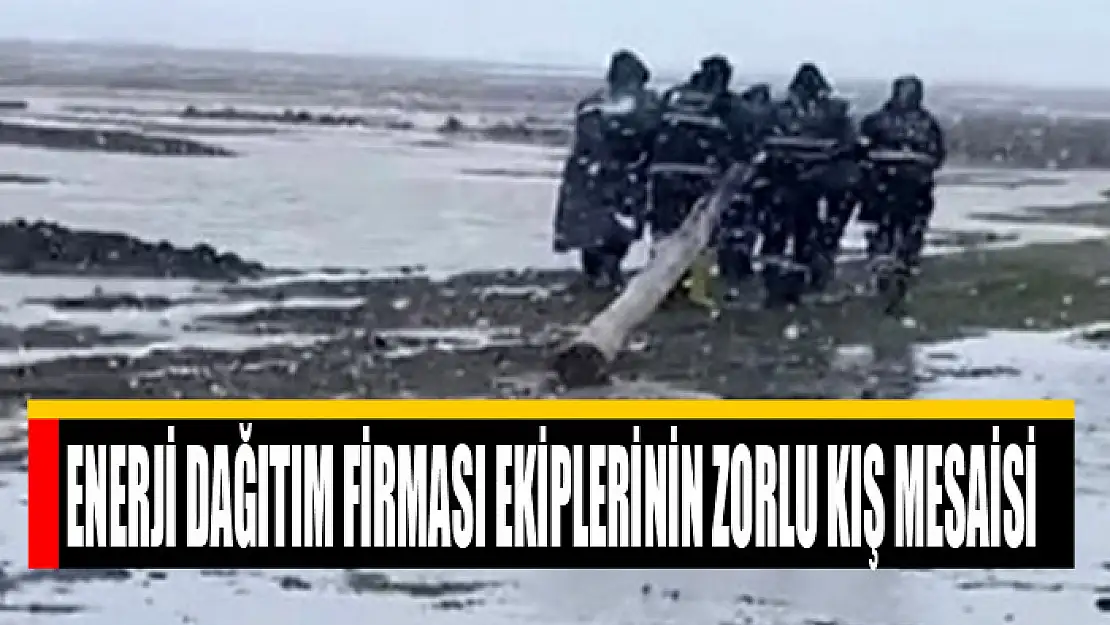 Enerji dağıtım firması ekiplerinin zorlu kış mesaisi