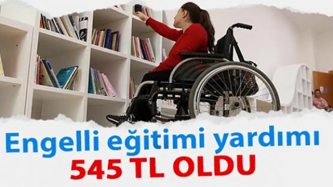 Engelliye 545 TL eğitim desteği 