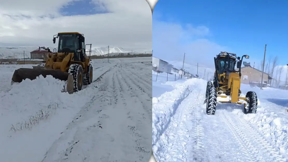 Erciş Belediyesi'nden kar temizleme çalışması