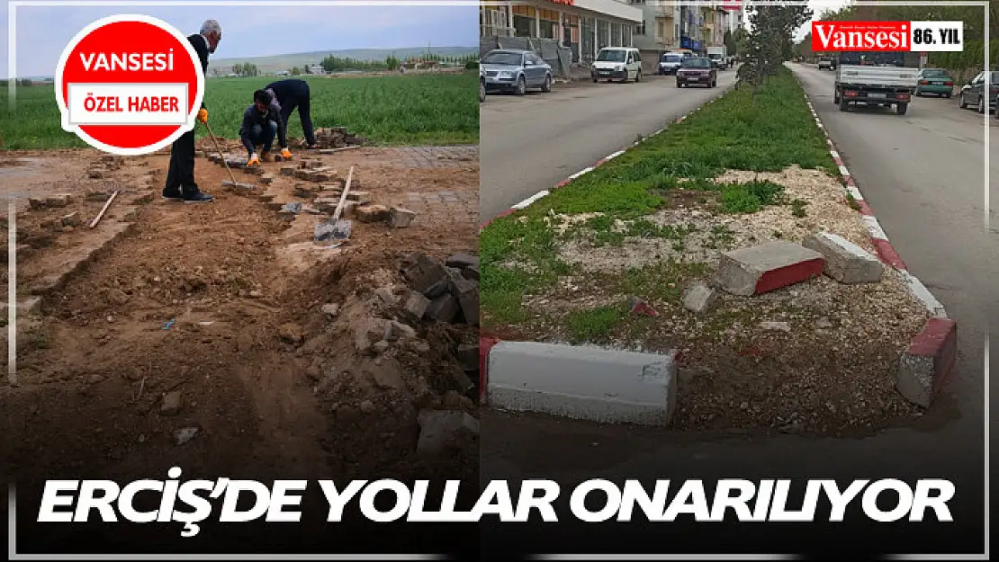 Erciş'de yollar onarılıyor