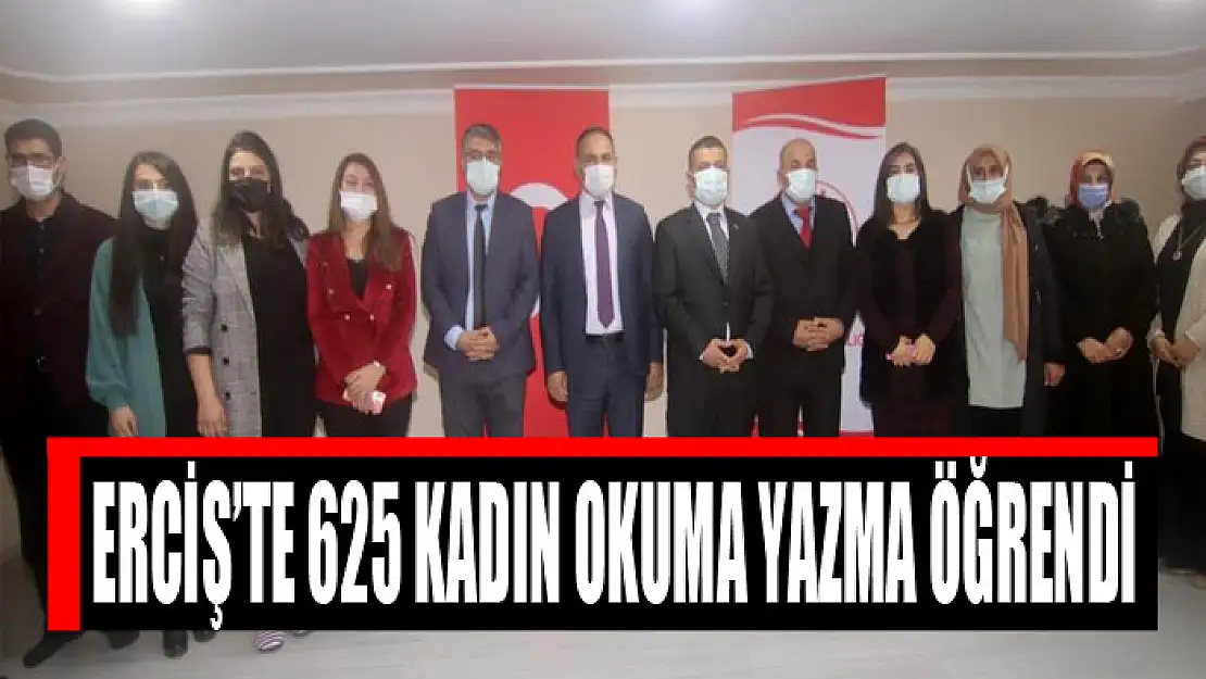 Erciş'te 625 kadın okuma yazma öğrendi