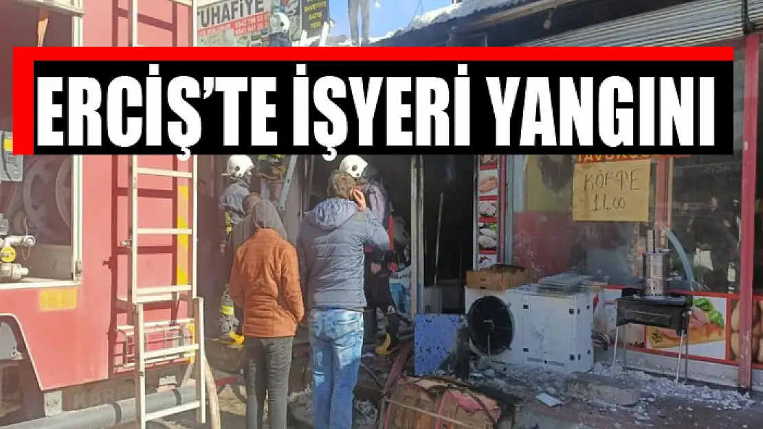 Erciş'te işyeri yangını