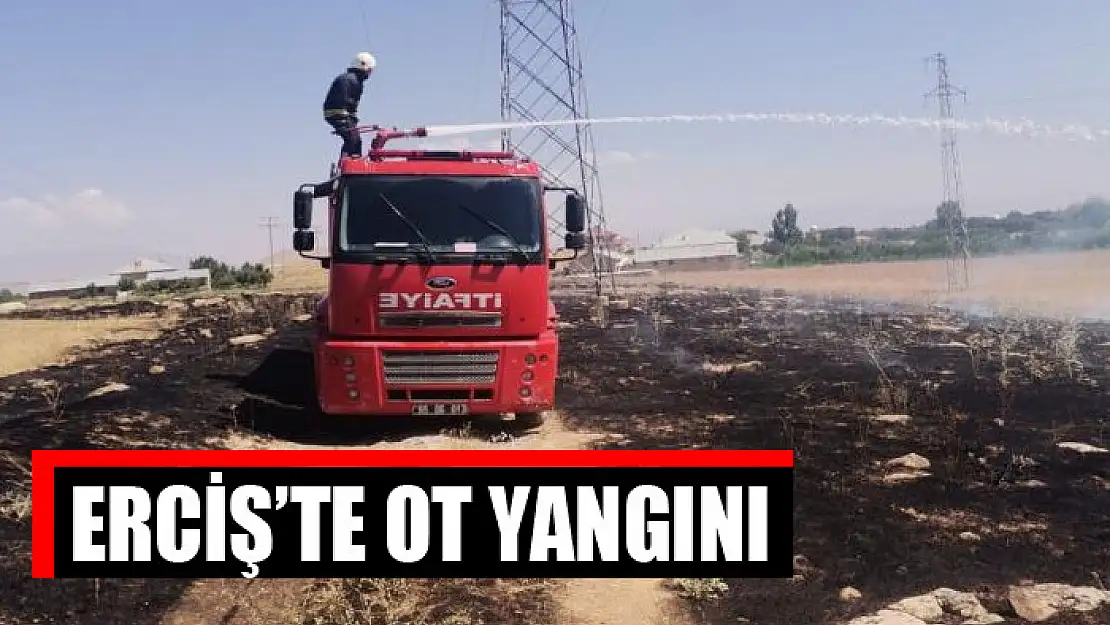 Erciş'te ot yangını