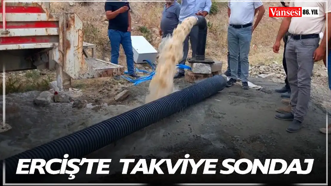 Erciş'te yetersiz gelen su şebekesine takviye sondaj vuruldu