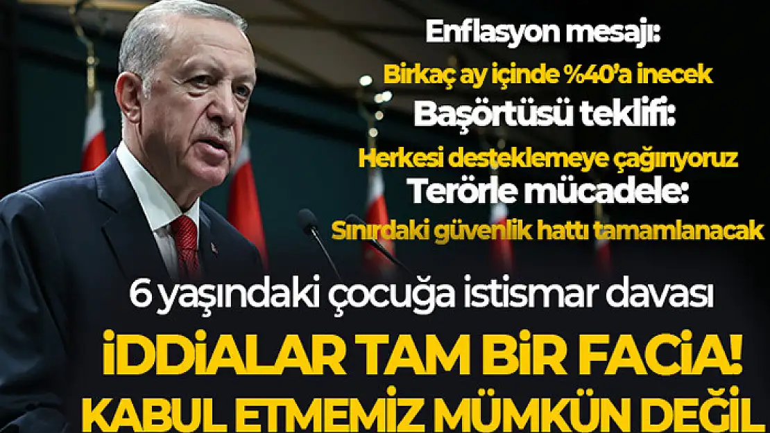 Erdoğan: 'Açıkça söylüyorum herkes hesabını 2023'te yüzde 20'ler seviyesinde enflasyona göre yapsın'