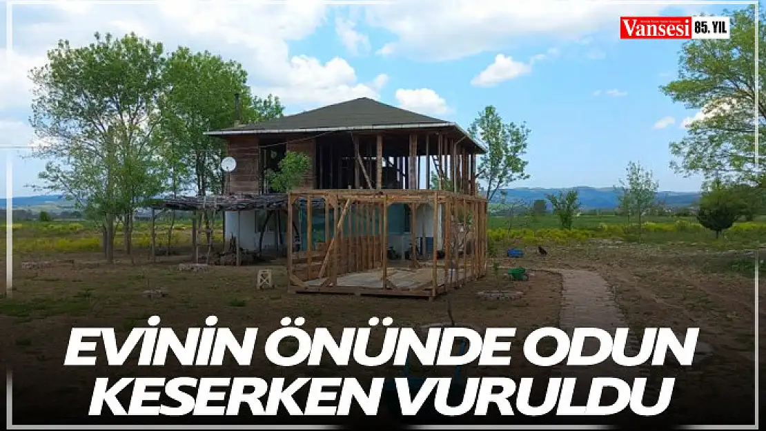 Evinin önünde odun keserken vuruldu