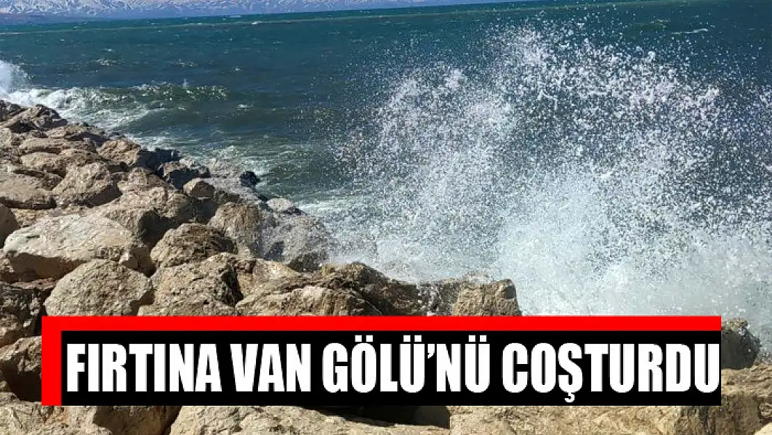 Fırtına Van Gölü'nü coşturdu