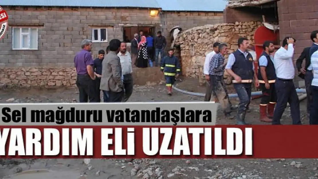 Sel mağduru vatandaşlara yardım