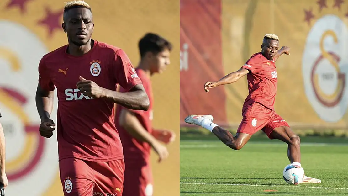 Galatasaray'da Victor Osimhen ilk antrenmanına çıktı