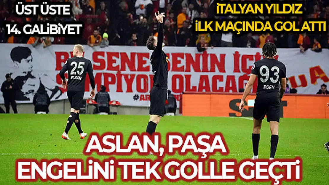 Galatasaray, Kasımpaşa'yı tek golle geçti. Üst üste 14 galibiyet alarak tarihe geçti