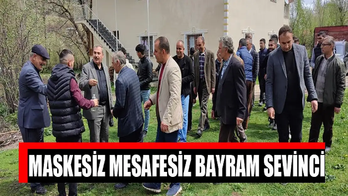 Gevaş'ta maskesiz mesafesiz bayram sevinci