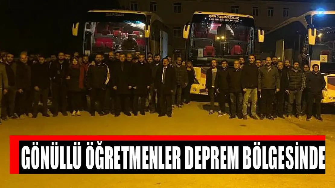 Gönüllü öğretmenler deprem bölgesinde