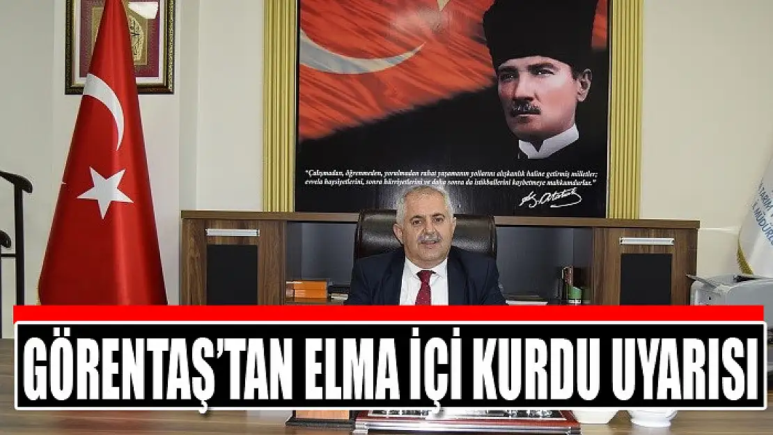 Görentaş'tan elma içi kurdu uyarısı