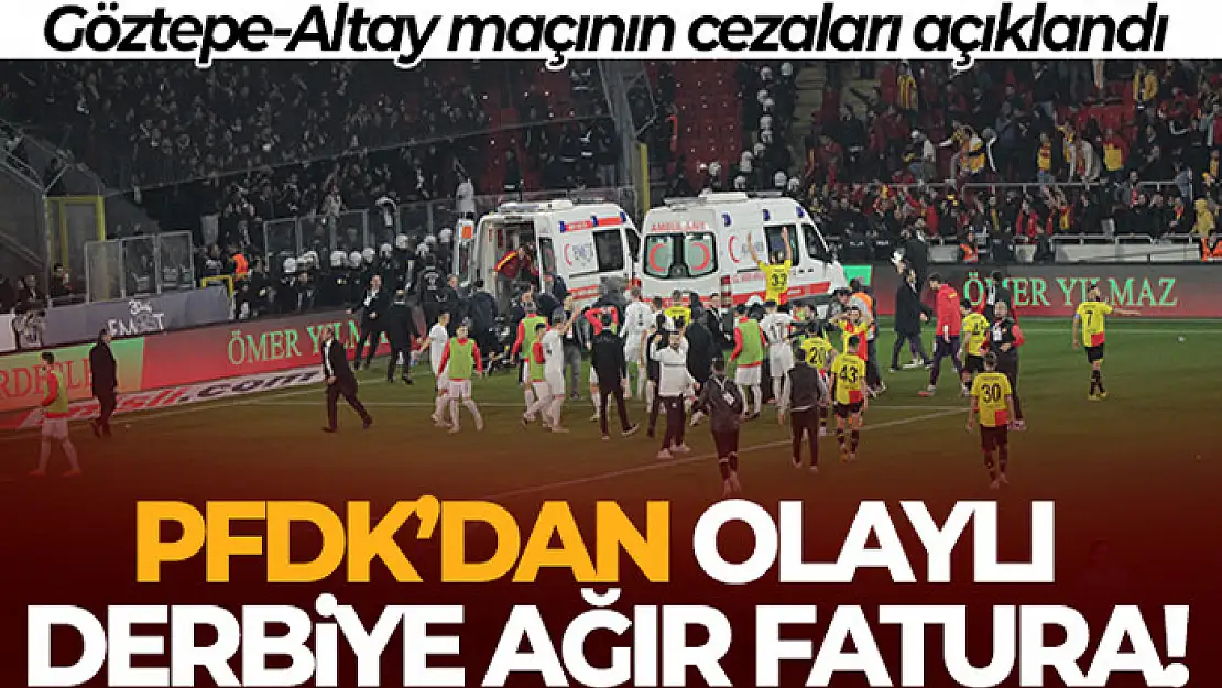 Göztepe ve Altay'a seyircisiz oynama cezası