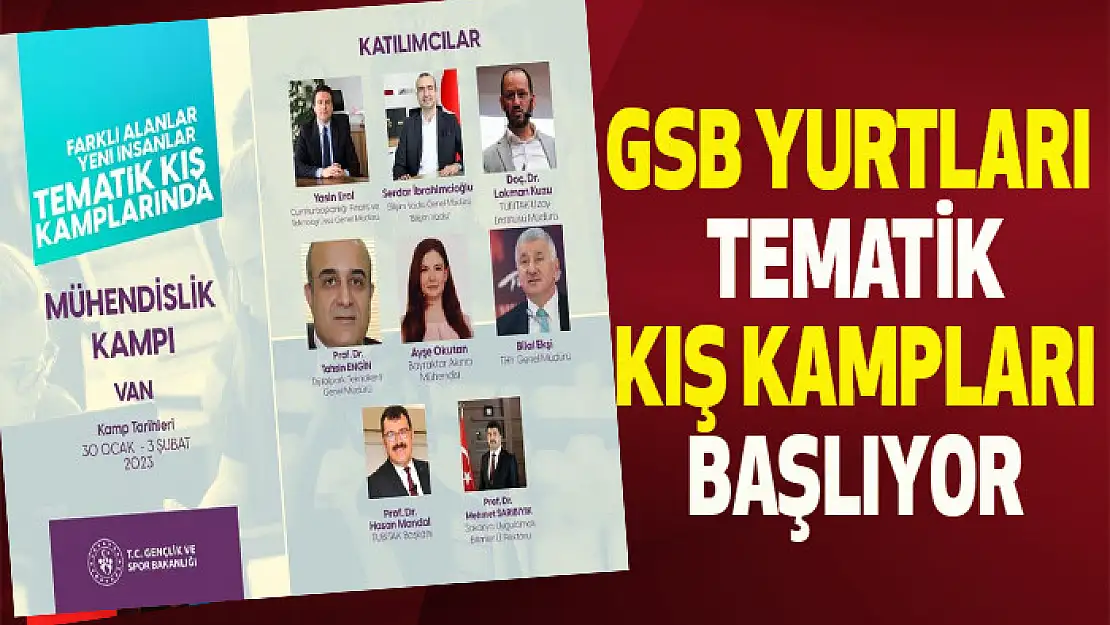 GSB yurtları tematik kış kampları Van'da başlıyor