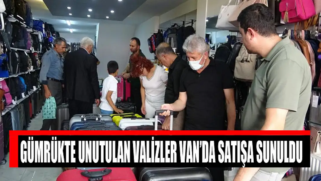 Gümrükte unutulan valizler Van'da satışa sunuldu