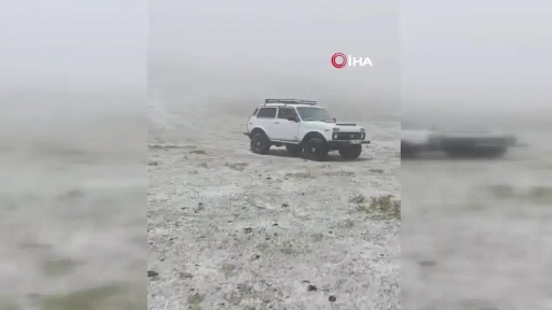 Gümüşhane'de temmuz ayında kar sürprizi