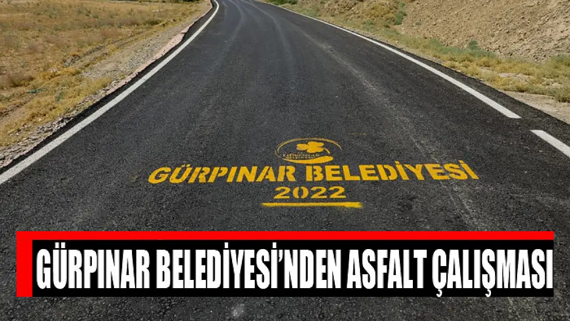 Gürpınar Belediyesi'nden asfalt çalışması