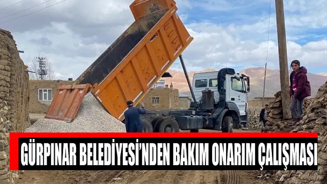 Gürpınar Belediyesi'nden bakım onarım çalışması