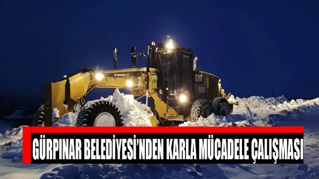 Gürpınar Belediyesi'nden karla mücadele çalışması