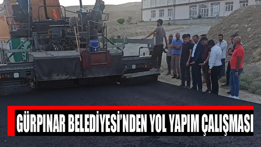 Gürpınar Belediyesi'nden yol yapım çalışması