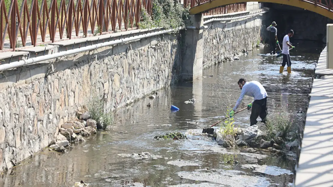 Gürpınar'da su kanalları temizlendi