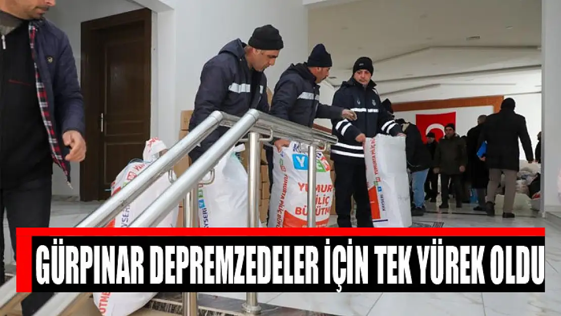 Gürpınar depremzedeler için tek yürek oldu