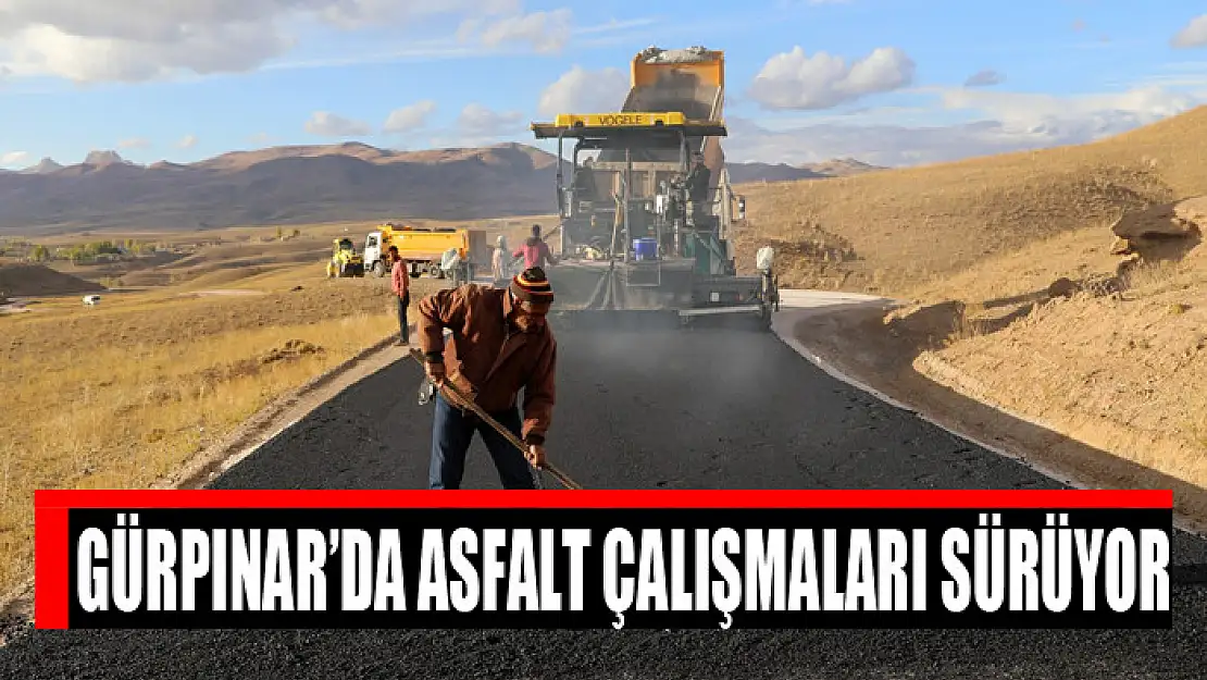 Gürpınar'da asfalt çalışmaları sürüyor