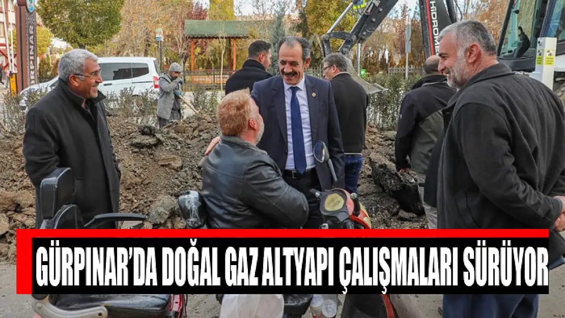 Gürpınar'da doğal gaz altyapı çalışmaları sürüyor