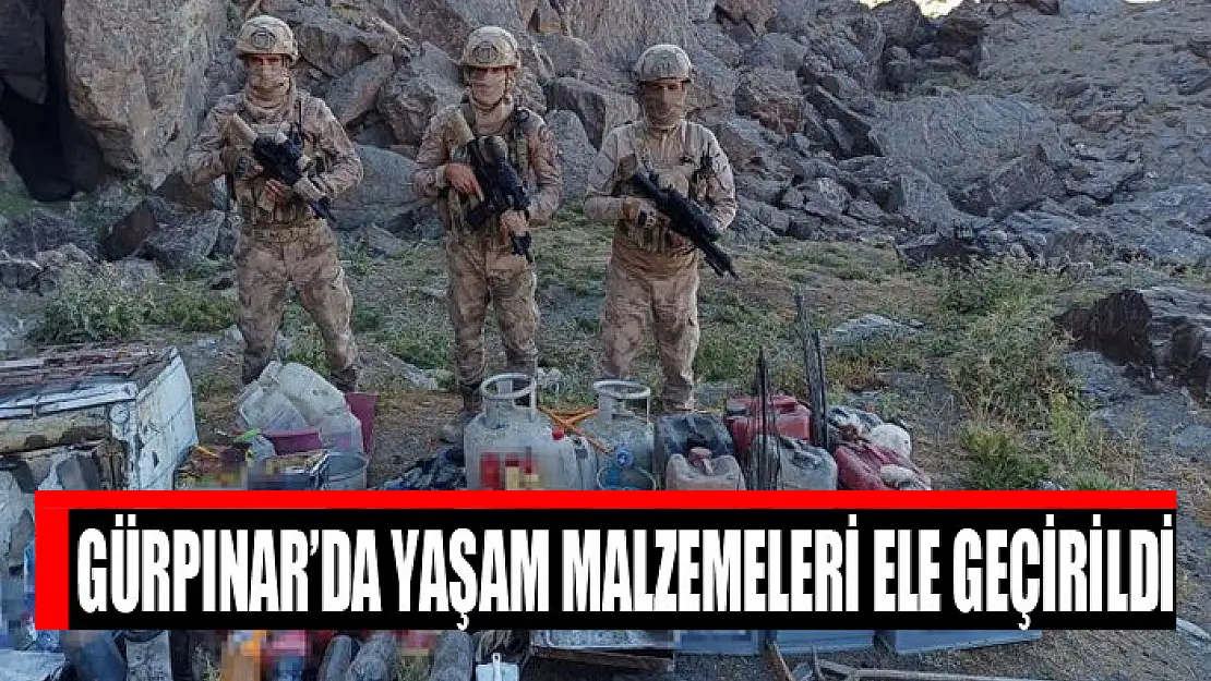 Gürpınar'da yaşam malzemeleri ele geçirildi