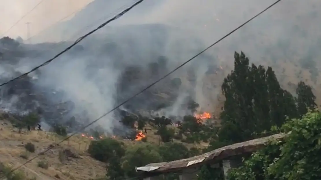 Hakkari'de anız yangını yerleşim yerlerine sıçradı