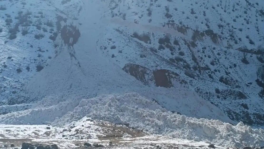 Hakkari'de köy yoluna düşen çığ temizlendi