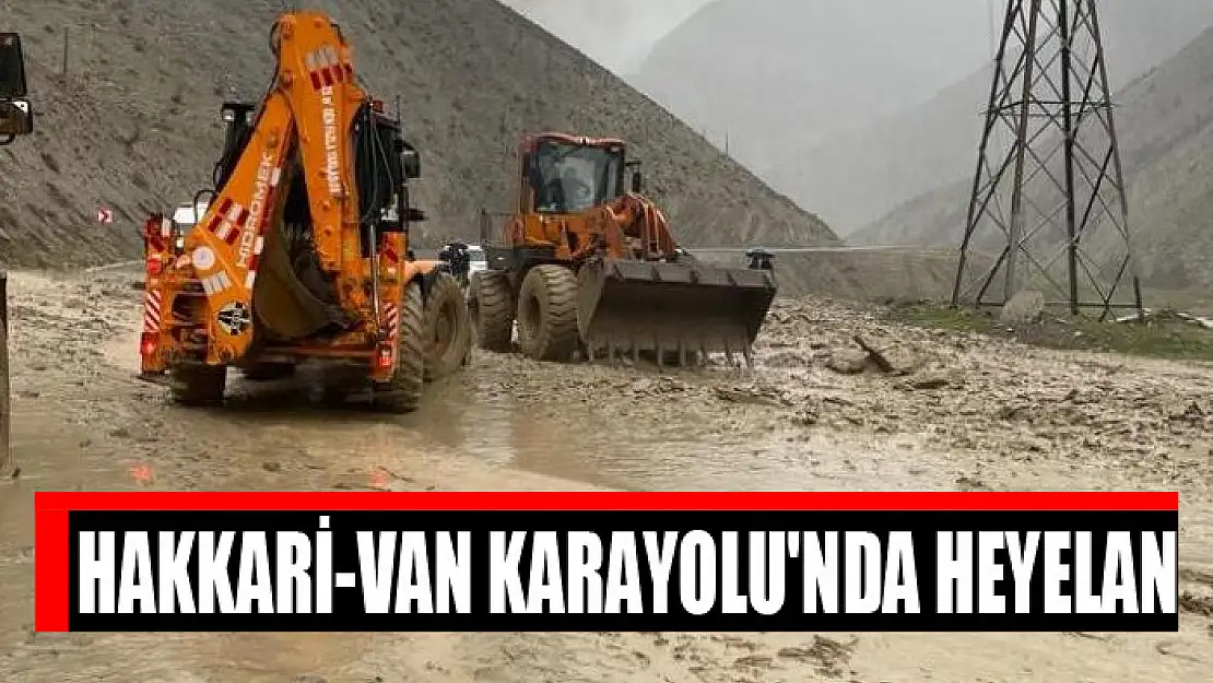 Hakkari-Van Karayolu'nda heyelan