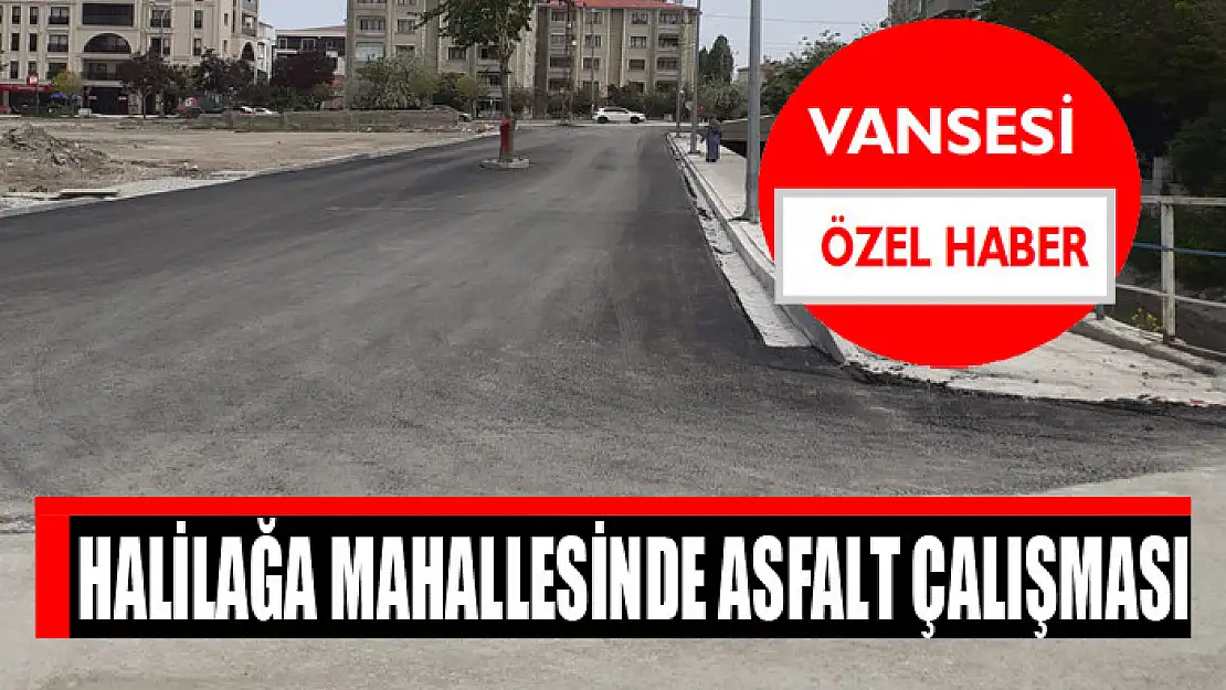 Halilağa Mahallesinde asfalt çalışması