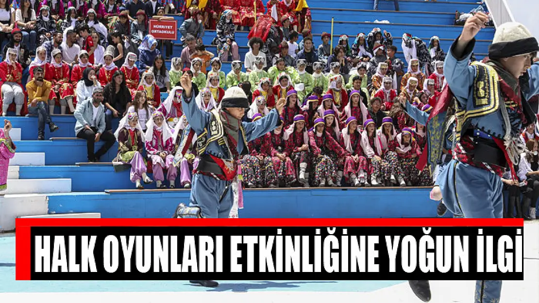 Halk oyunları etkinliğine yoğun ilgi